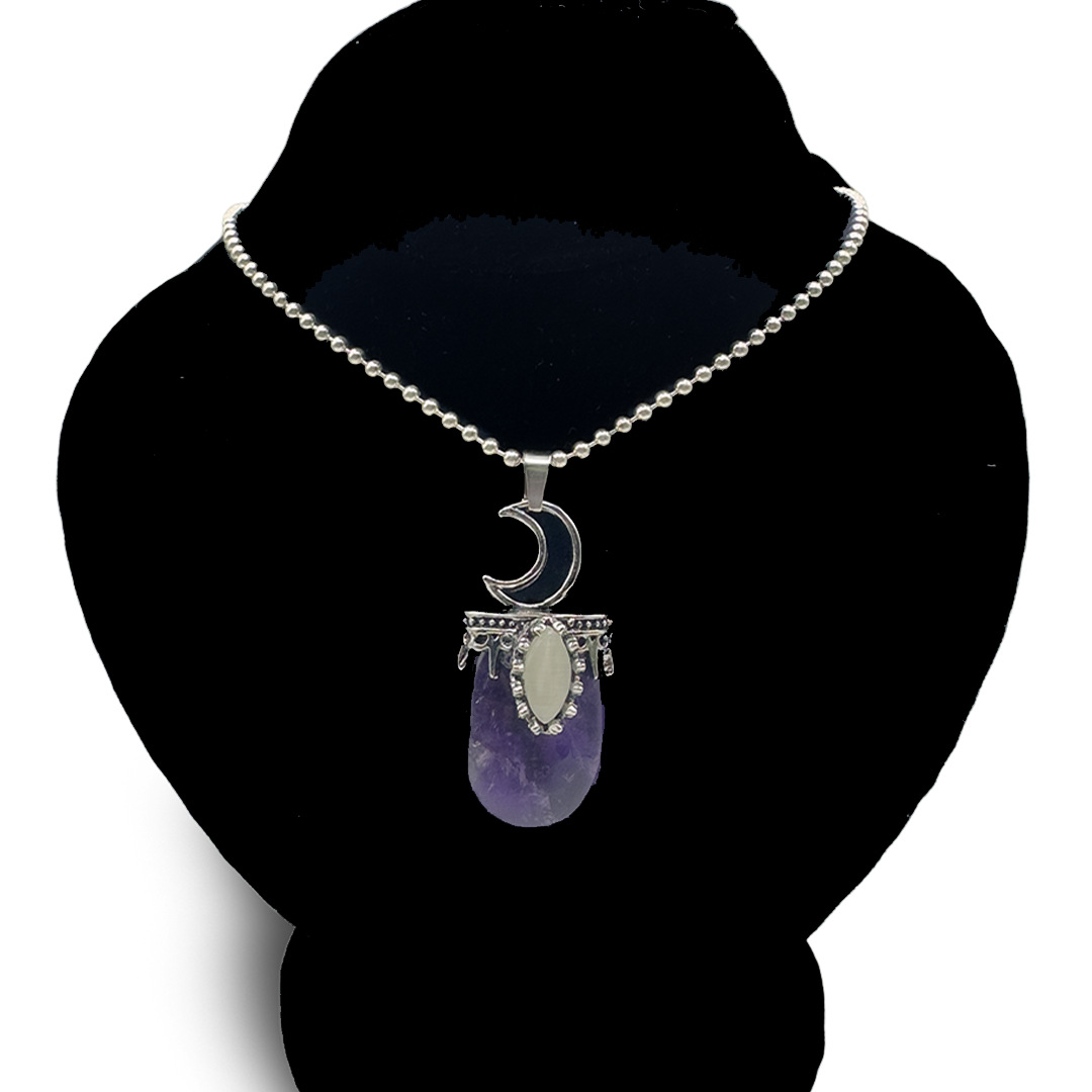 Amethyst Pendant - Star Top Design