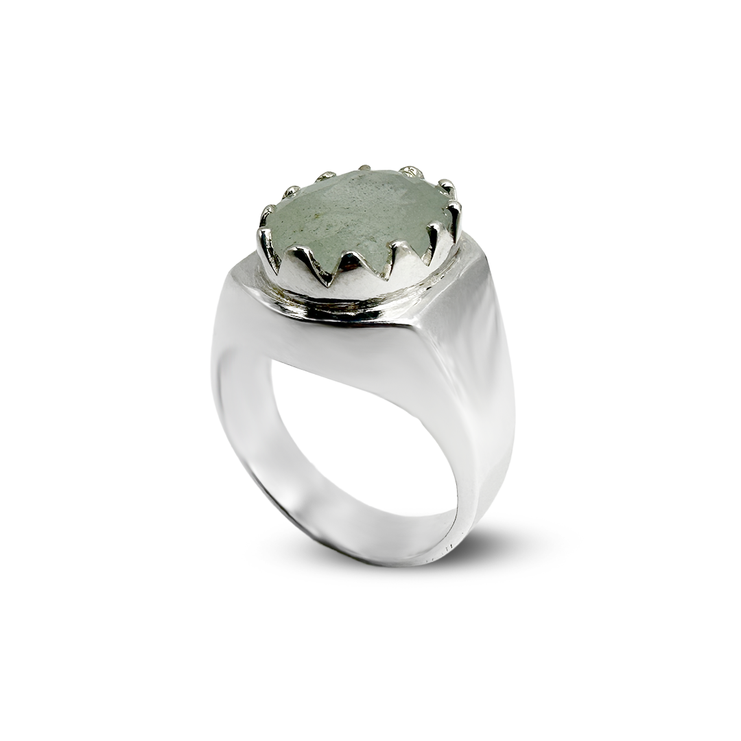 Aquamarine Men Ring - Pine Top Design