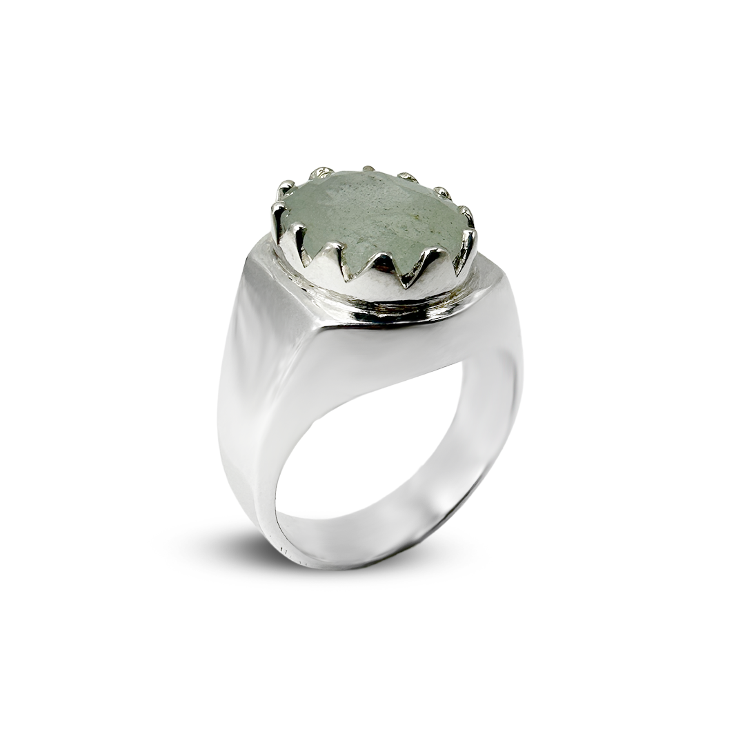 Aquamarine Men Ring - Pine Top Design