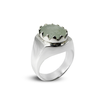 Aquamarine Men Ring - Pine Top Design
