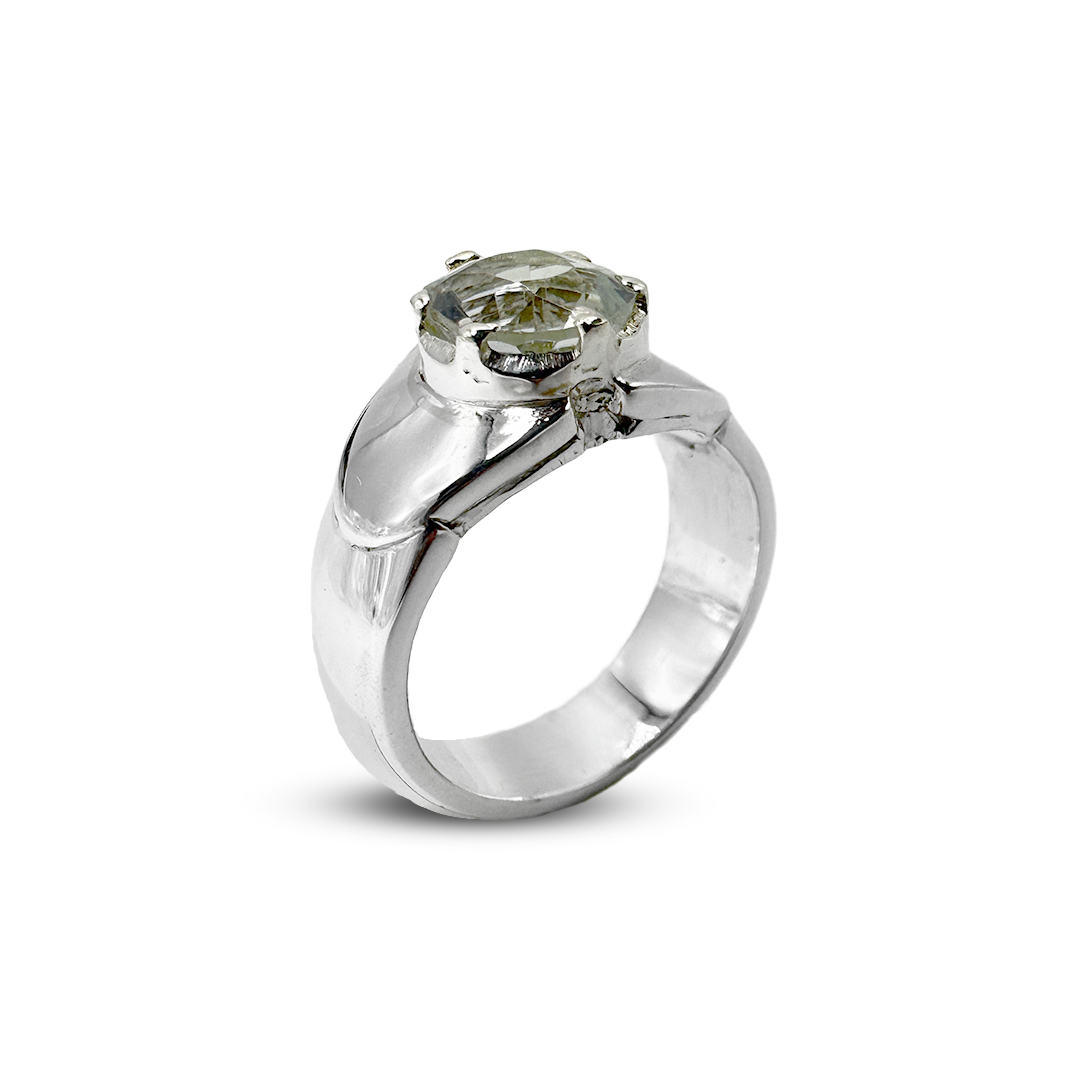 Aquamarine Men Ring - Collar Design