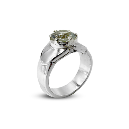 Aquamarine Men Ring - Collar Design