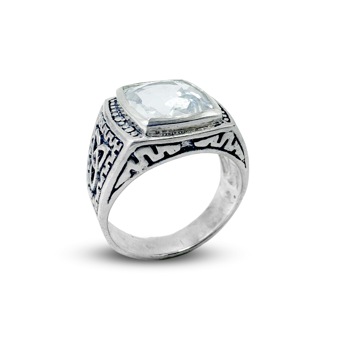 Aquamarine Men Ring - Persion Design