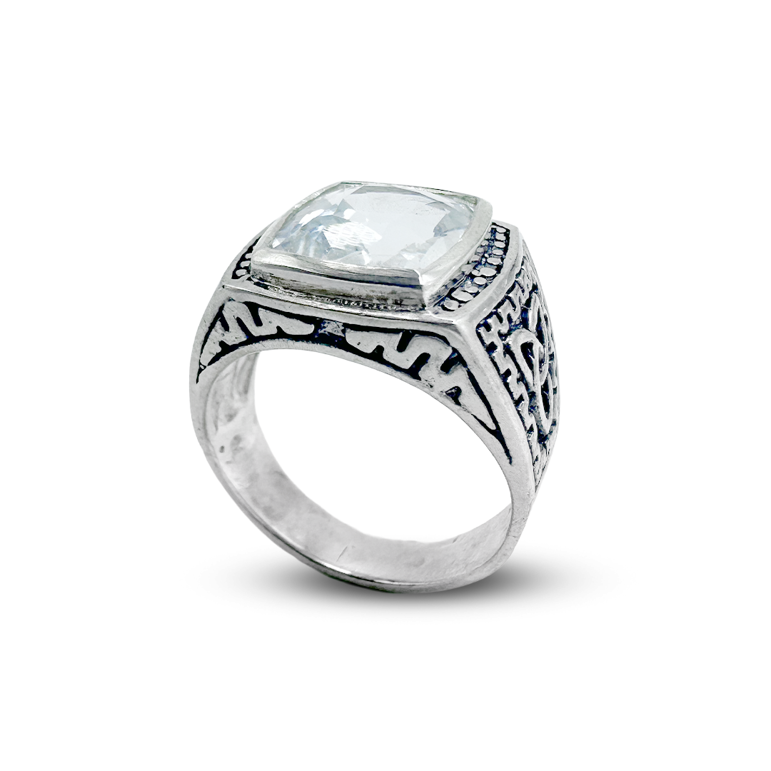Aquamarine Men Ring - Persion Design