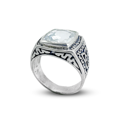 Aquamarine Men Ring - Persion Design