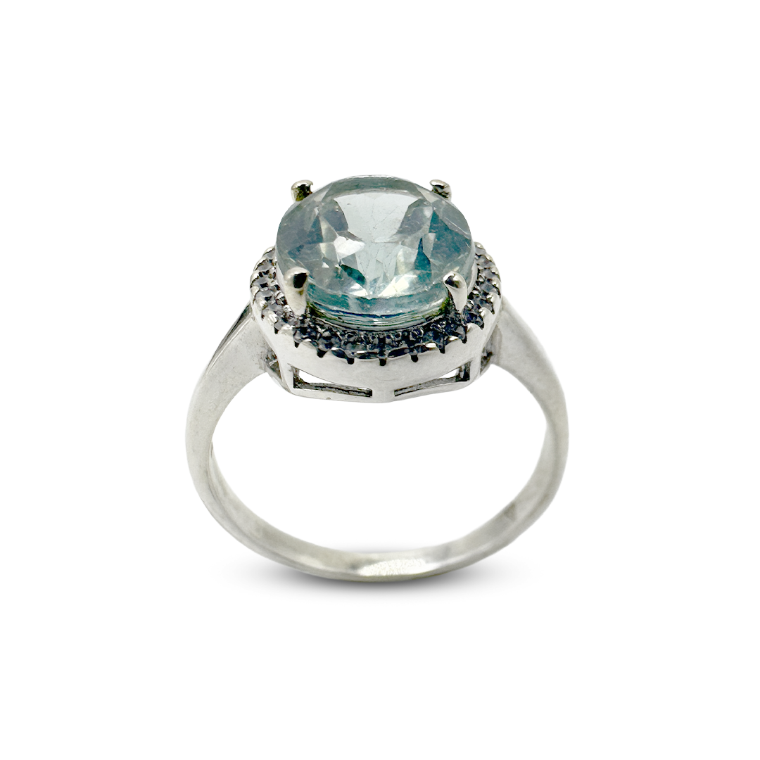 Aquamarine Women Ring - Italian Design