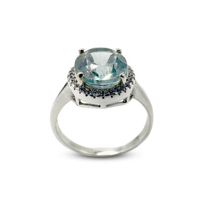 Aquamarine Women Ring - Italian Design