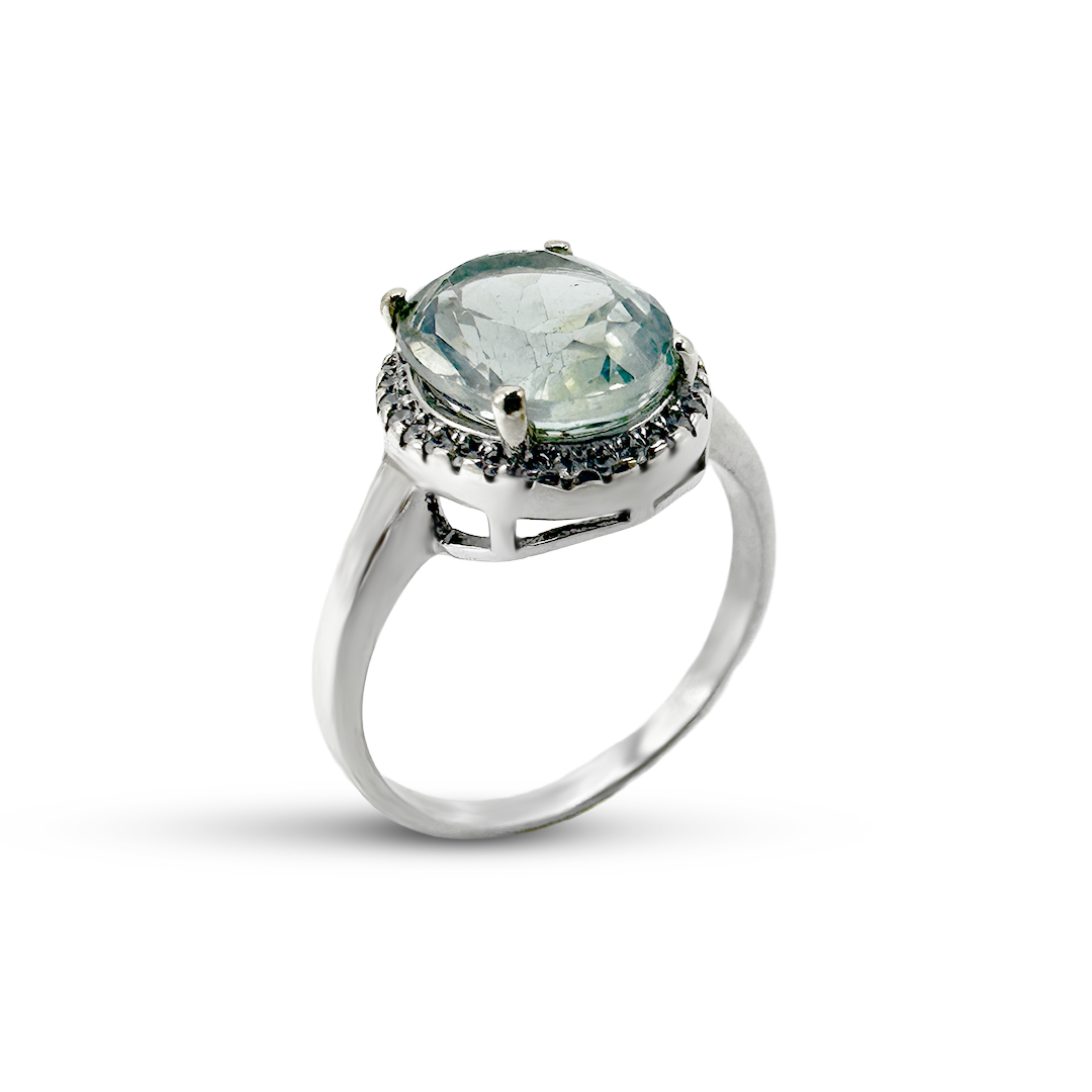Aquamarine Women Ring - Italian Design