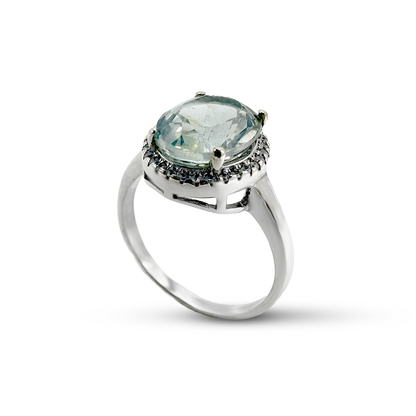Aquamarine Women Ring - Italian Design