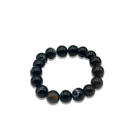 Black Agate Bracelet - 8 mm