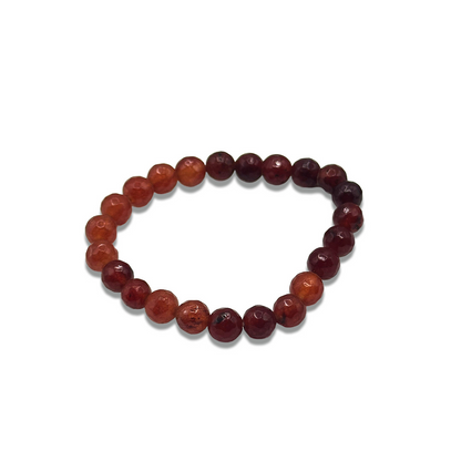 Carnelian Bead Bracelet - 6 mm