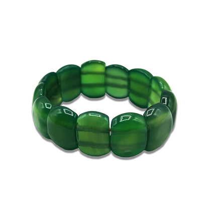 Green Agate Bracelet - 12 mm