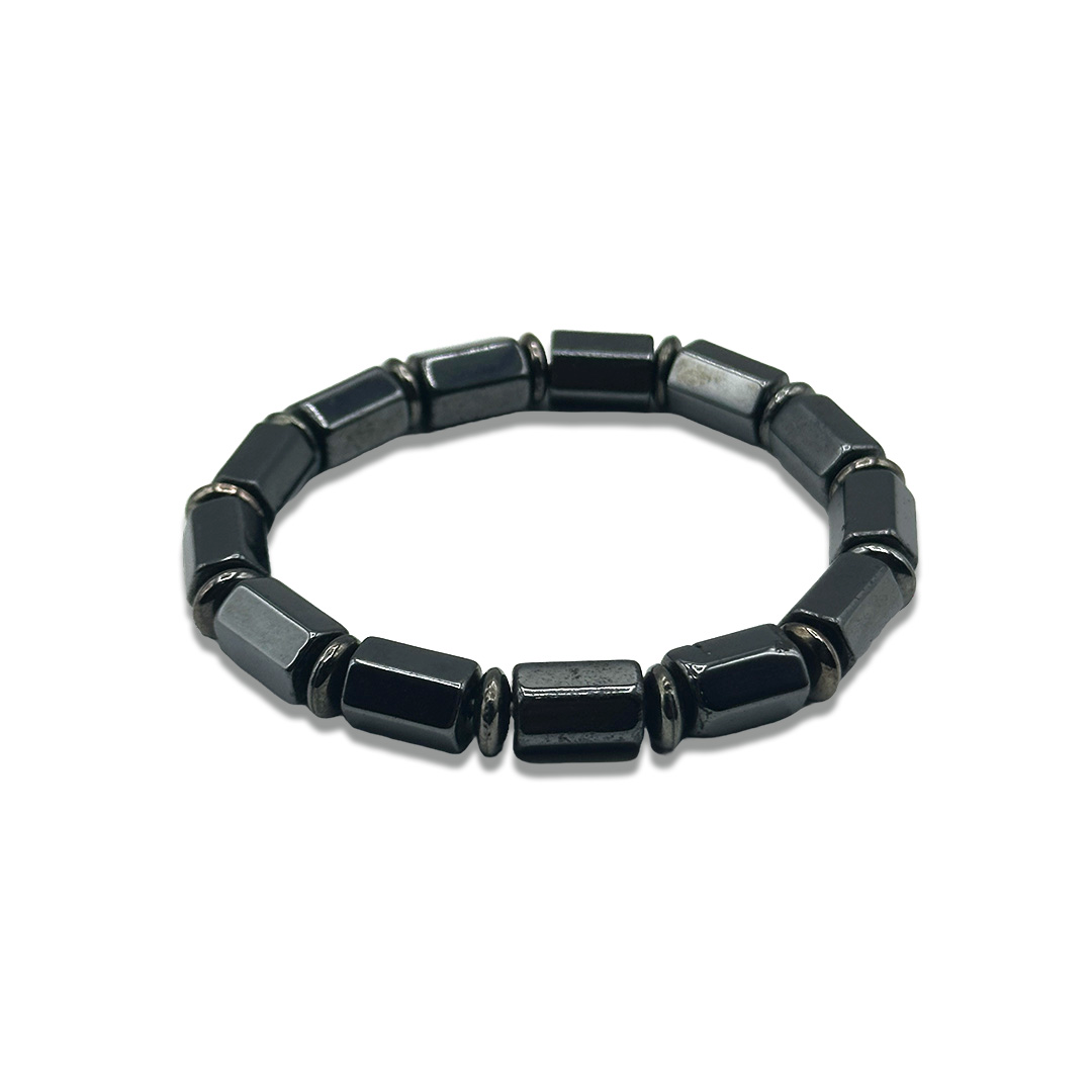 Hematite Cube Bracelet - 10 mm