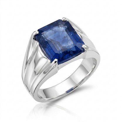 Blue Sapphire Men Ring - Royal Emerald