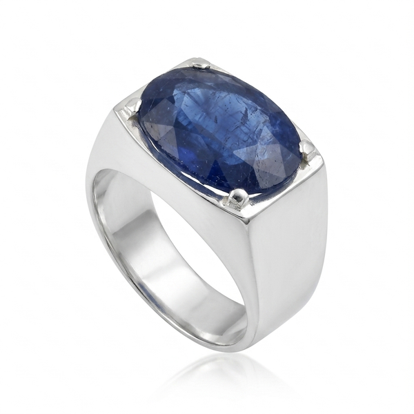Blue Sapphire Men Ring - Classic Oval
