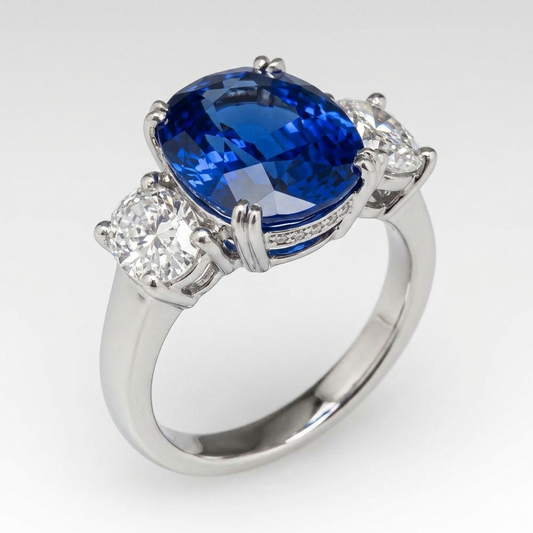 Blue Sapphire Women Ring - trilogy