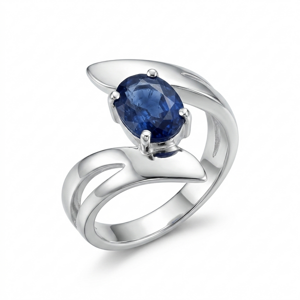 Blue Sapphire Women Ring - Twist Ring
