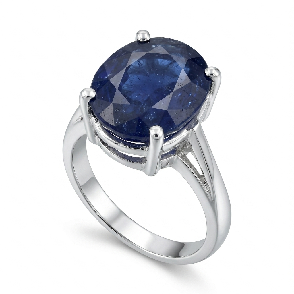 Blue Sapphire Women Ring - Classic Solitaire