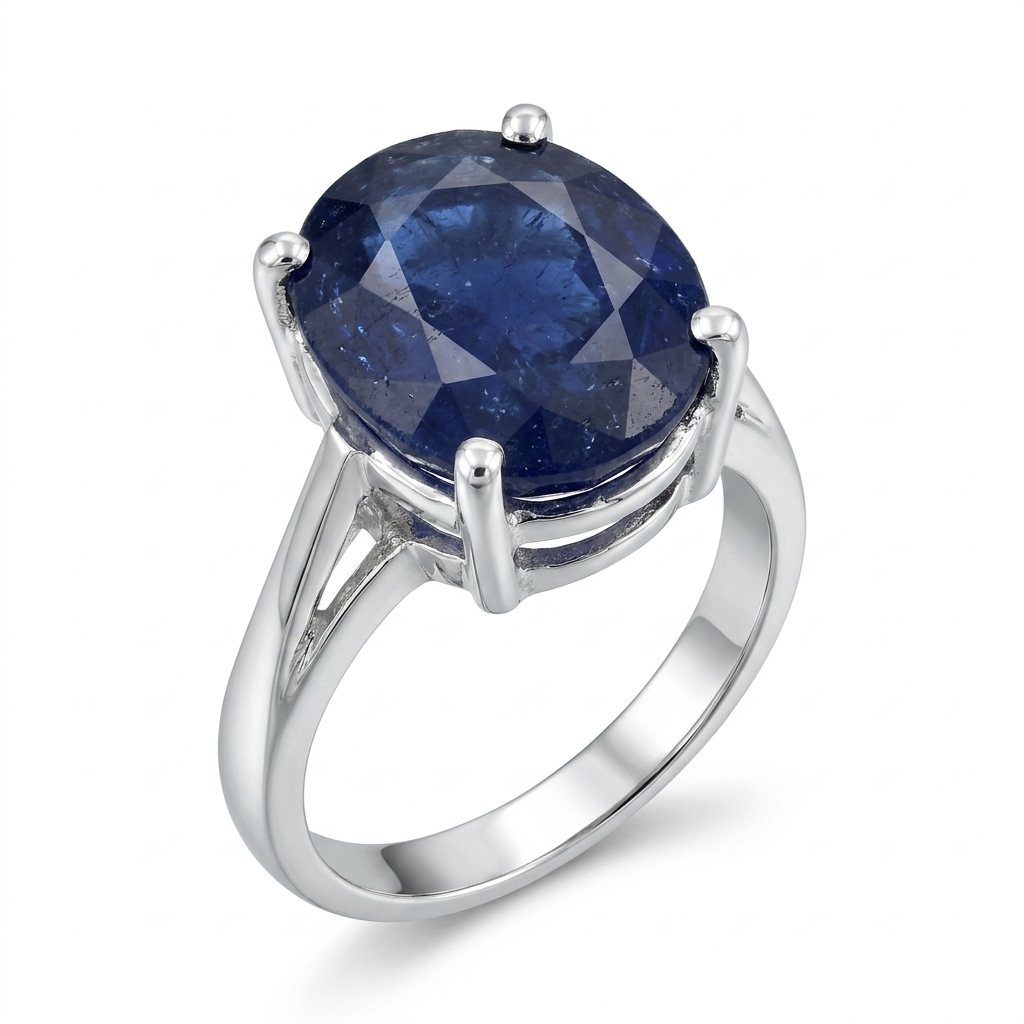 Blue Sapphire Women Ring - Classic Solitaire