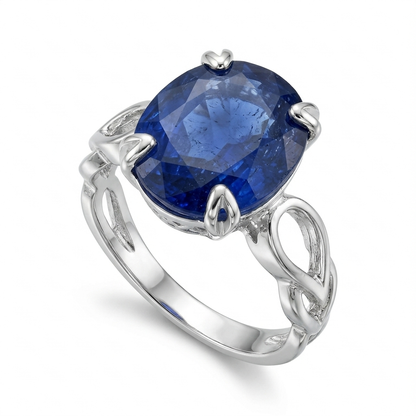 Blue Sapphire Women Ring - Infinity
