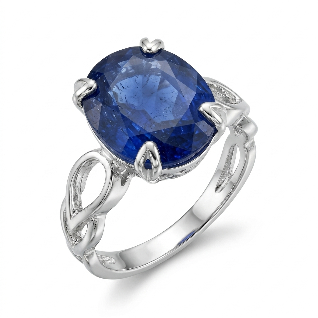 Blue Sapphire Women Ring - Infinity