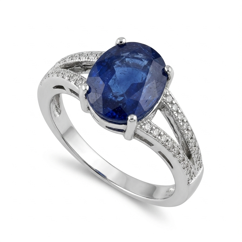 Blue Sapphire Women Ring - Royal Split