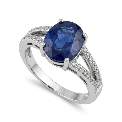 Blue Sapphire Women Ring - Royal Split