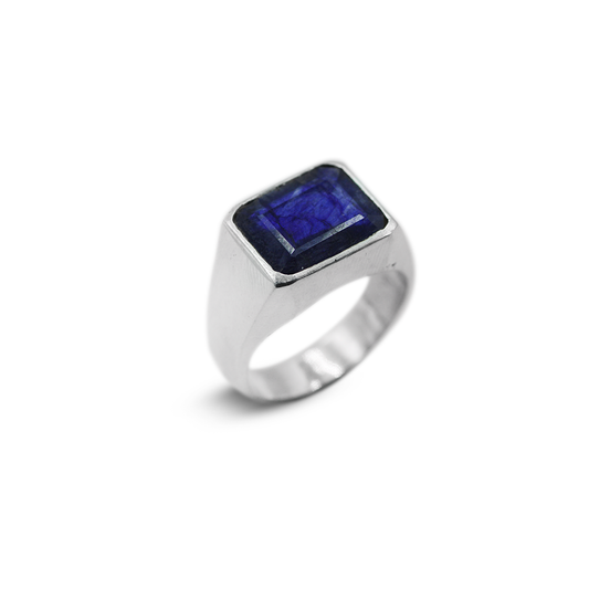 Blue Sapphire Men Ring – Reqlicious Design