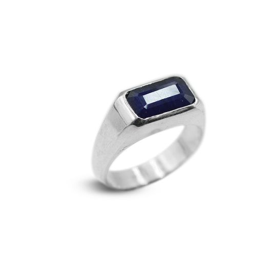 Blue Sapphire Men Ring – Recta design