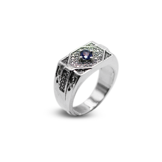 Blue Sapphire Men Ring – Sigma Design