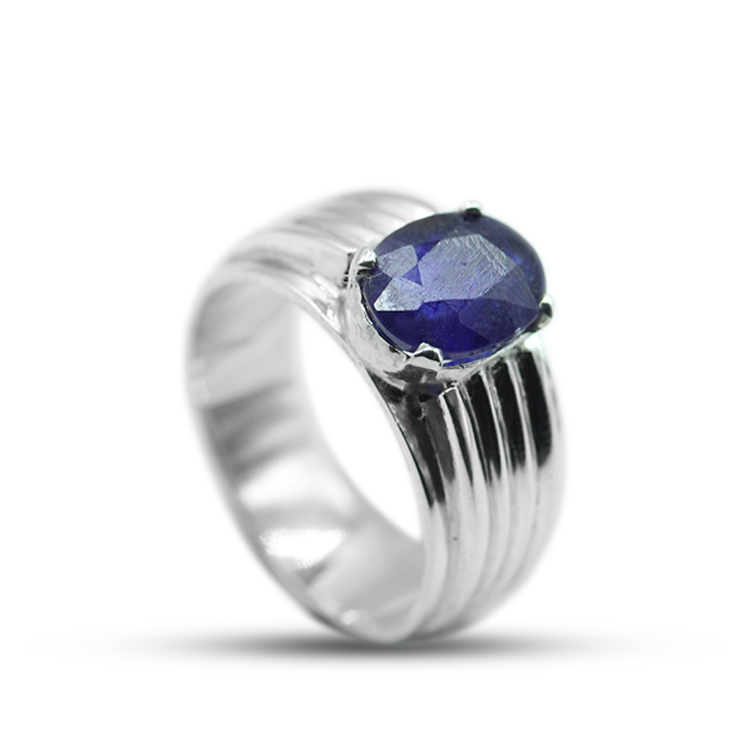 Blue Sapphire Men Ring – Sky Circle