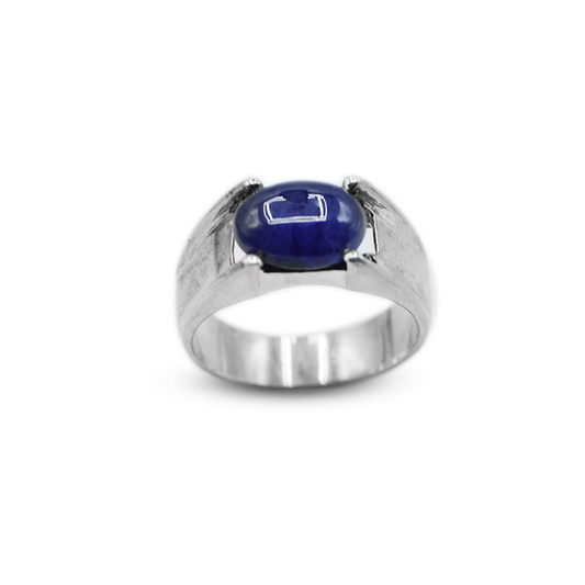 Cabochon Blue Sapphire Men Ring – Fancy cut