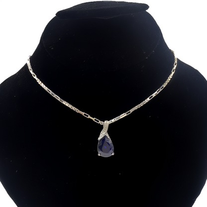 Blue Sapphire Pendant - Divine Spark