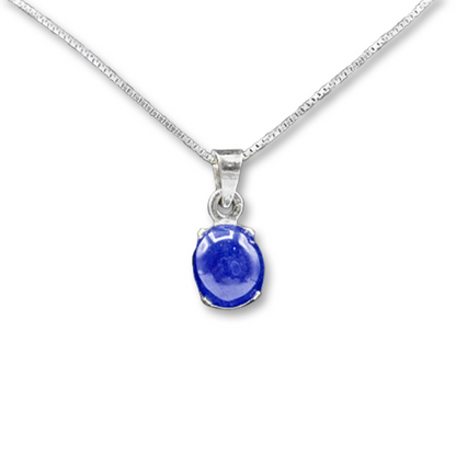 Cabochon Blue Sapphire Pendant - Eye Ball