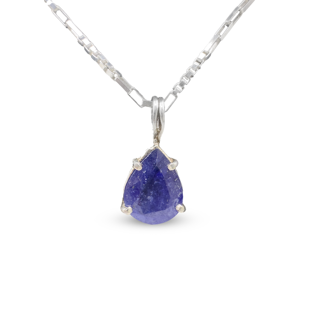 Blue Sapphire Pendant - Light Drop