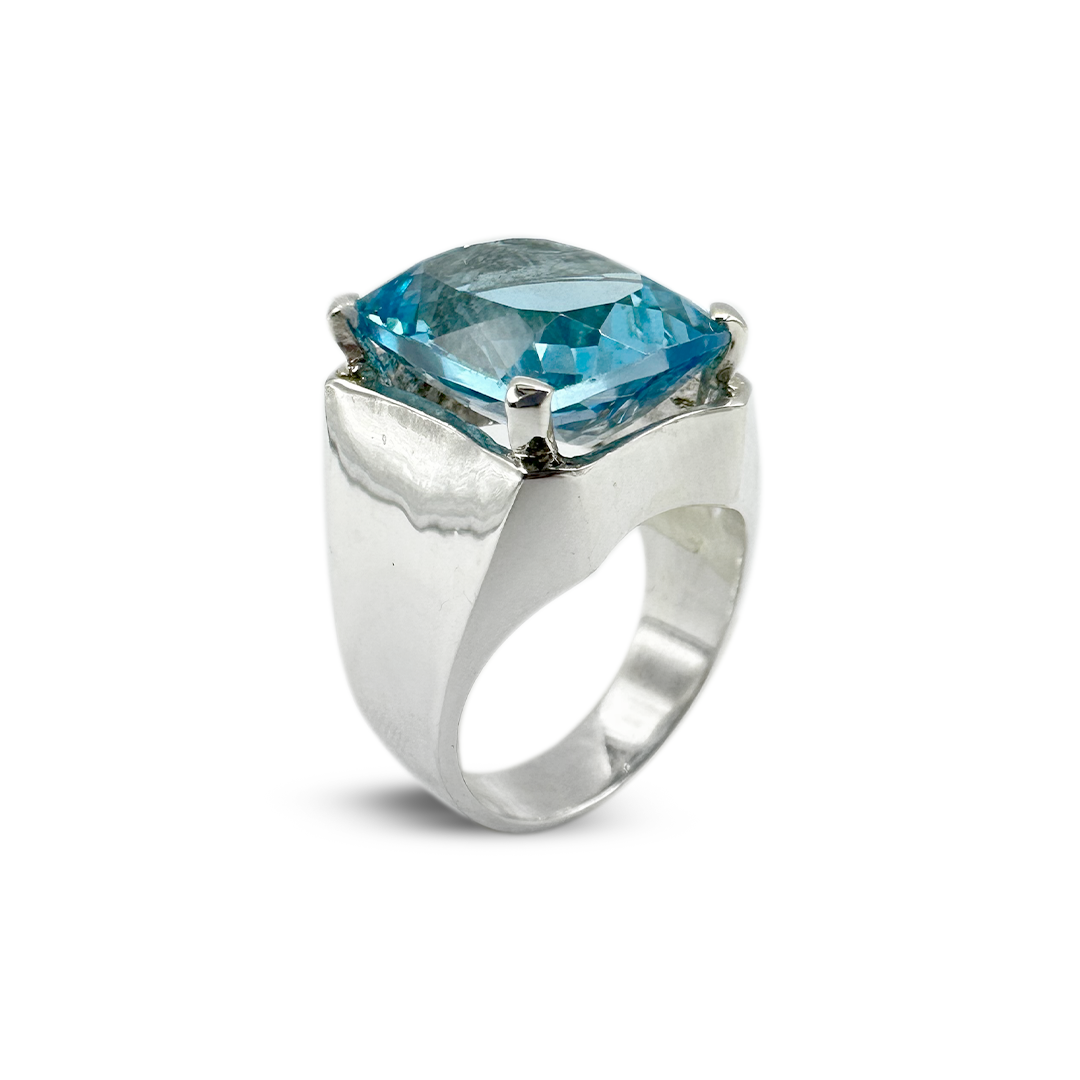 Blue Topaz Men Ring - Royal wear