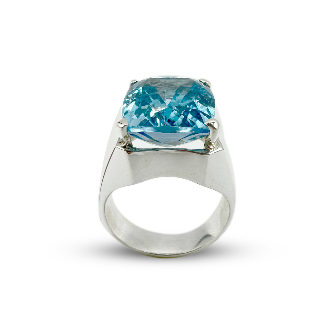 Blue Topaz Men Ring - Royal wear