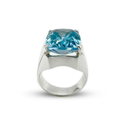 Blue Topaz Men Ring - Royal wear