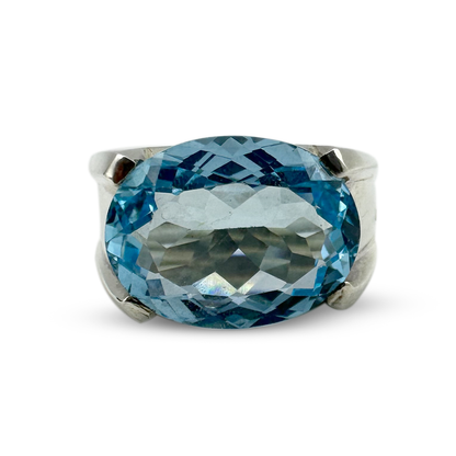 Blue Topaz Men Ring - Fashion wear