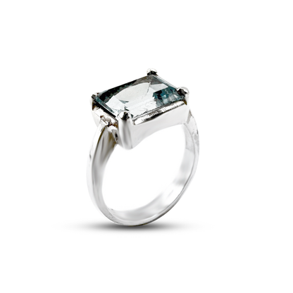 Blue Topaz Women Ring - Work Wear Design