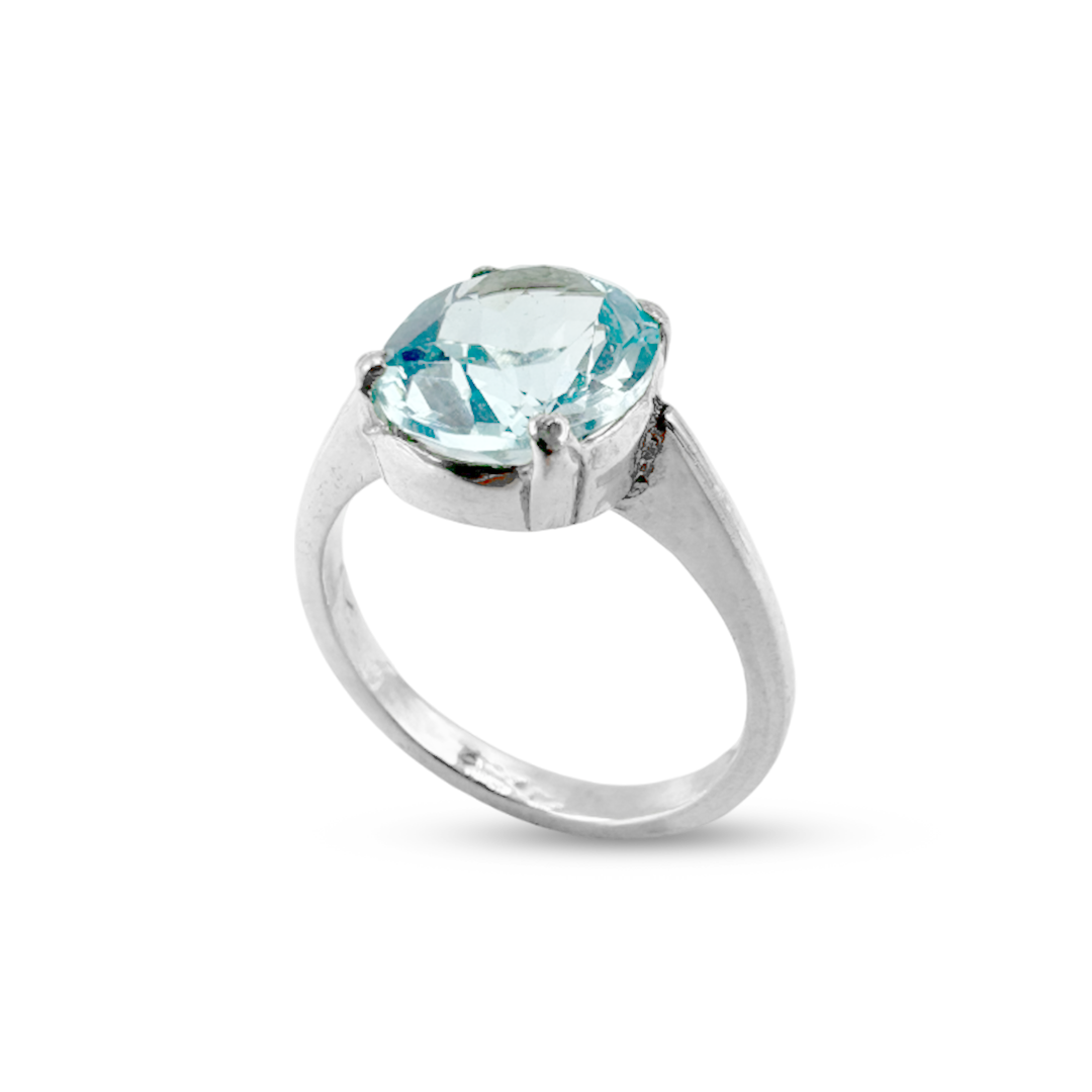 Blue Topaz Women Ring - Sleek Wear Design