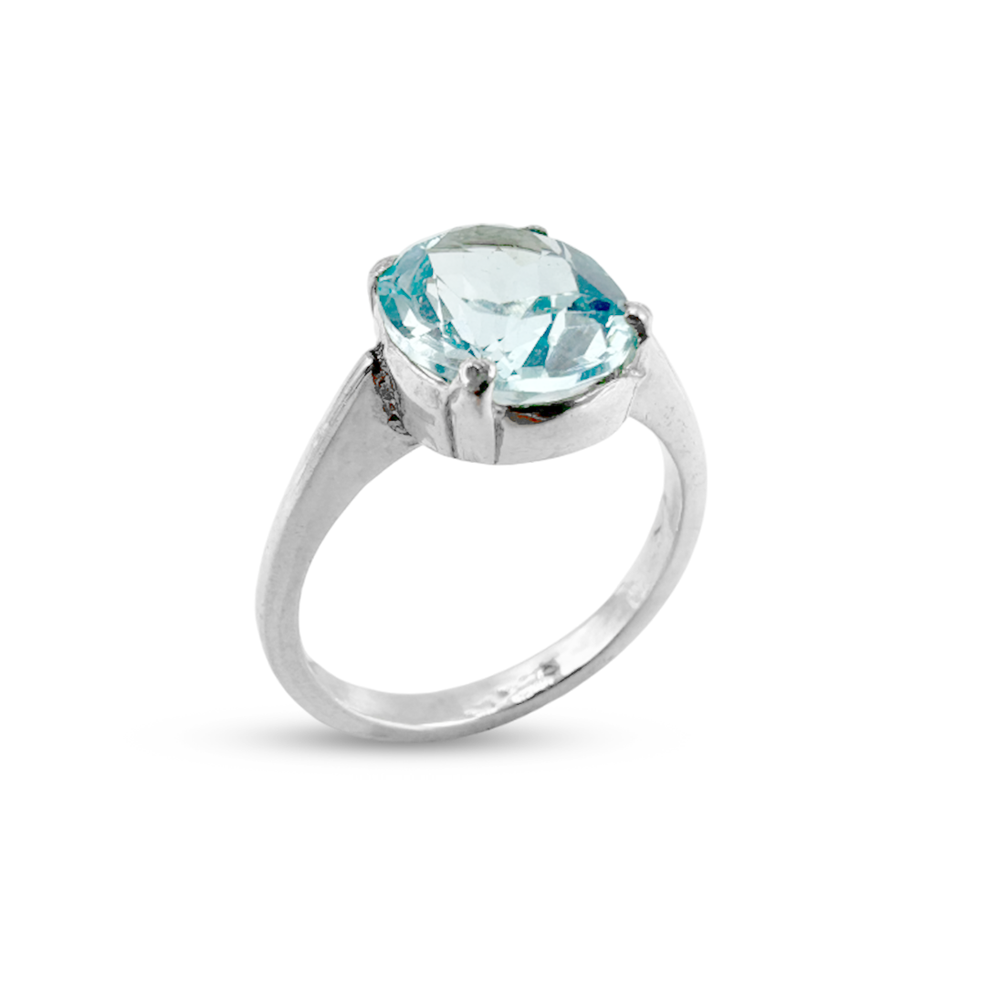 Blue Topaz Women Ring - Sleek Wear Design