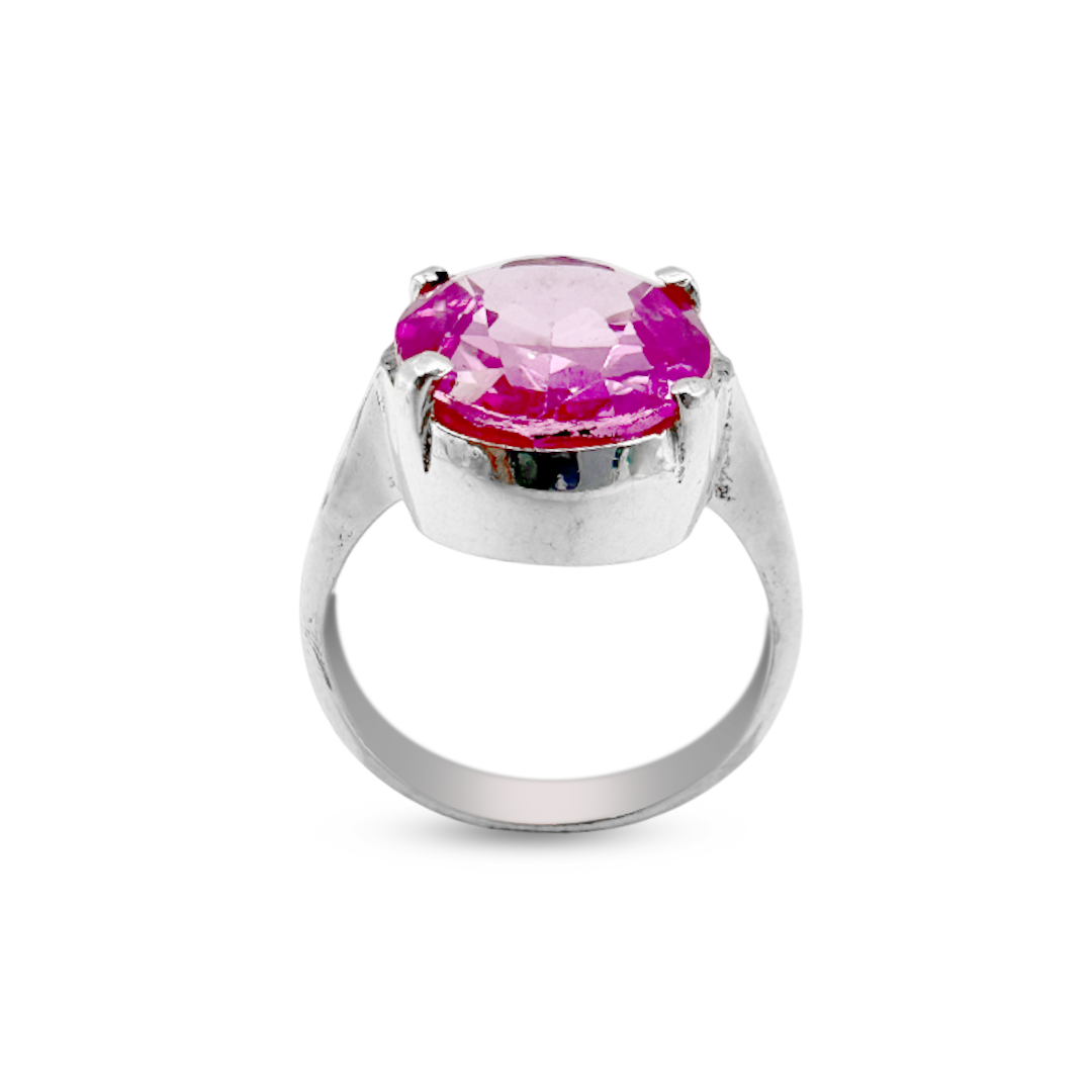 Pink Topaz Women Ring - Regular wear Design