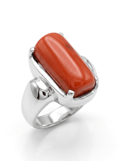 Coral Men Ring - Pillar