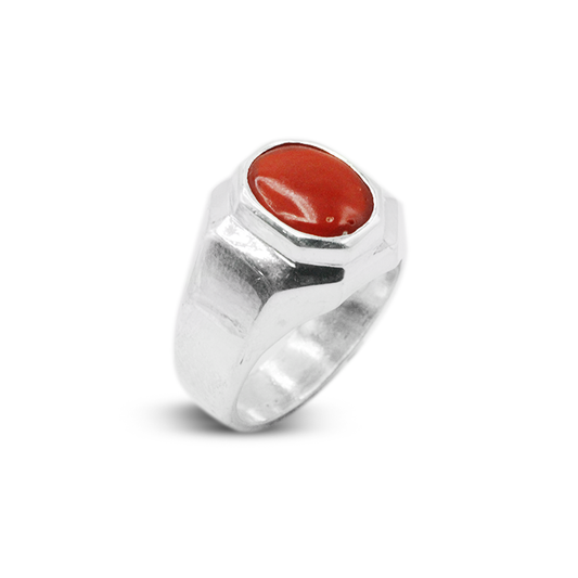 Coral Men Ring – Octagon Face band