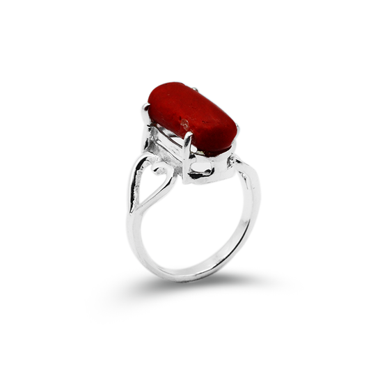 Coral Women Ring – Heart Band Design