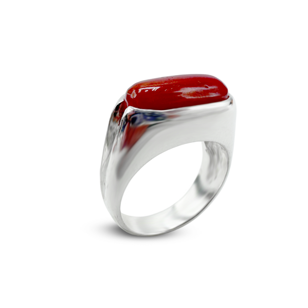 Coral Men Ring