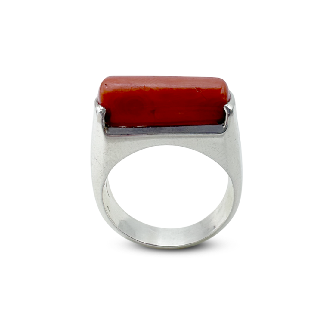 Coral Men Ring - Verticulate Design