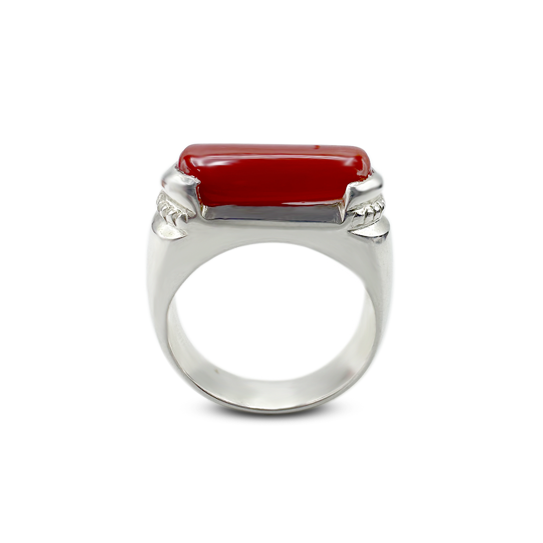 Coral Men Ring - Zip Band Design