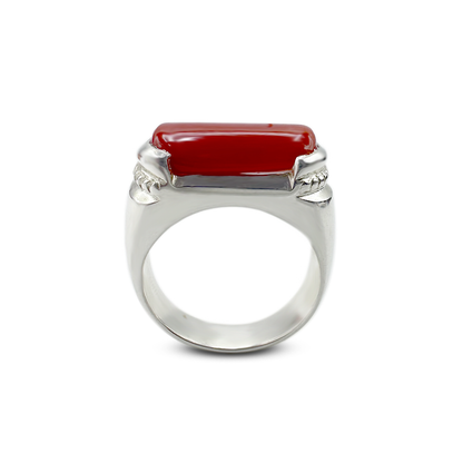 Coral Men Ring - Zip Band Design